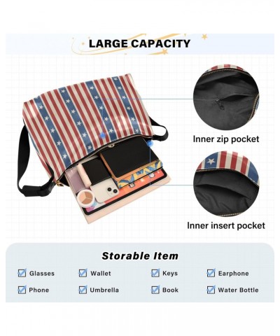 Women's Shoulder Handbags Seamless Faded Stars Stripes Pattern Crossbody Purse Boys Trendy Travel Purses $14.85 Hobo Bags