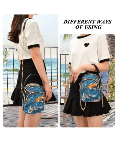 Carps Crossbody Bags for Women Travel Crossbody Bags Wallet Phone Purse with Chain Strap for Gifts $11.18 Crossbody Bags