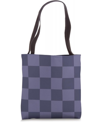 Checkered Checkerboard Dark Violet Purple Checker Aesthetic Tote Bag $12.48 Totes