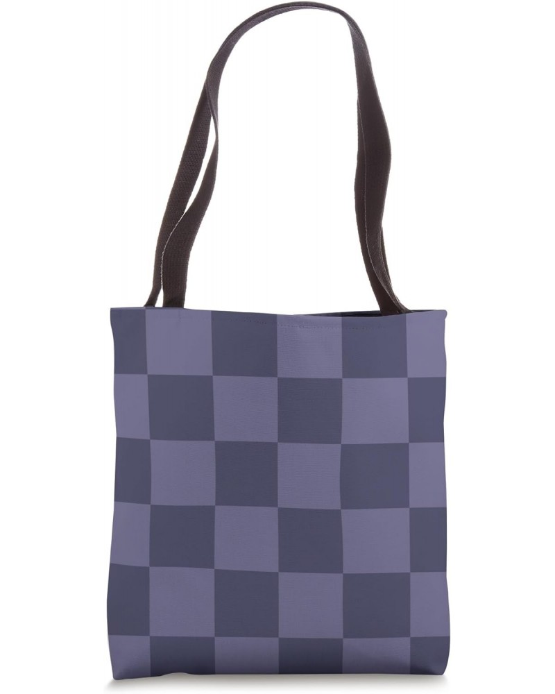 Checkered Checkerboard Dark Violet Purple Checker Aesthetic Tote Bag $12.48 Totes