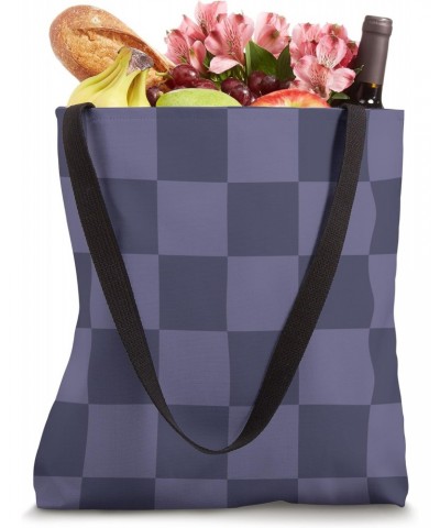 Checkered Checkerboard Dark Violet Purple Checker Aesthetic Tote Bag $12.48 Totes