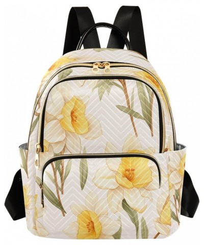 Yellow Flower Women Backpack Purse Travel Daypack Shoulder Bag $17.50 Backpacks