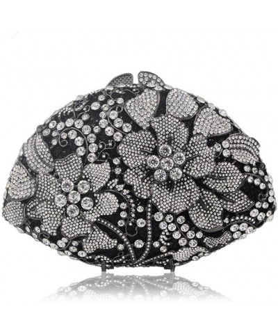 N/A Hollow Out Crystal Diamond Women Flower Evening Clutch Bridal Wedding Handbag Purse Bag (Color : B) C $119.61 Evening Bags