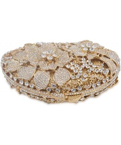 N/A Hollow Out Crystal Diamond Women Flower Evening Clutch Bridal Wedding Handbag Purse Bag (Color : B) C $119.61 Evening Bags