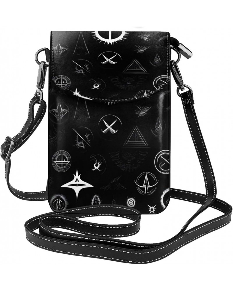 Black And White Universe Crossbody, Zippered Cell Phone Wallet With Card Slot, Removable Shoulder Strap, 7.6 X 4.9 Inches $23...