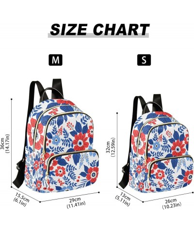 Floral Flowers Purple Backpack Purse for Women Anti Theft Backpack Small Travel Backpack Shoulder Bag Small(11.41'' x 6.1'' x...