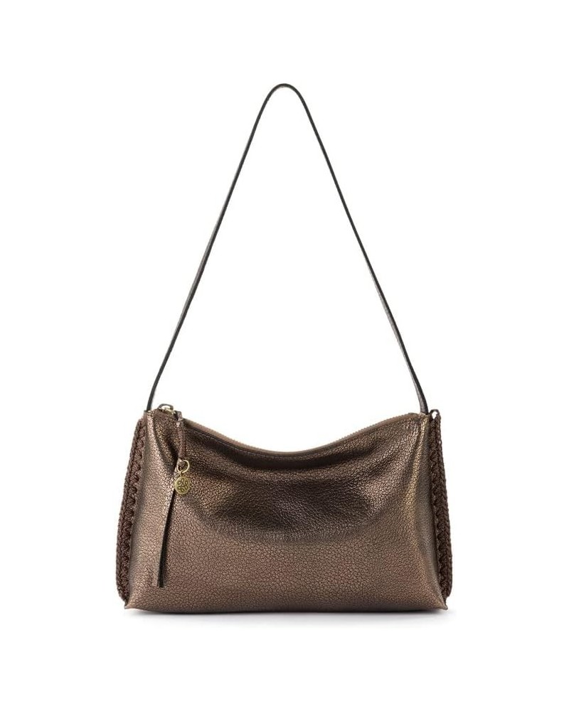 Mariposa Mini Shoulder Bag in Leather, Convertible Design Bronze $47.09 Shoulder Bags