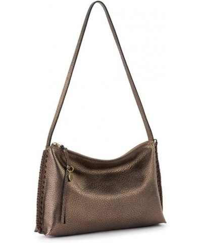 Mariposa Mini Shoulder Bag in Leather, Convertible Design Bronze $47.09 Shoulder Bags