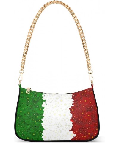 Italy Flag Colorful Stripes Purse Cute Evening Hobo Bag Womens Small Handbags Chain Small Shoulder Bag Italy Flag Colorful St...