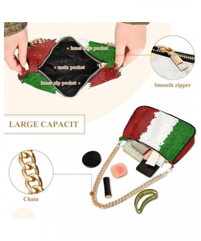 Italy Flag Colorful Stripes Purse Cute Evening Hobo Bag Womens Small Handbags Chain Small Shoulder Bag Italy Flag Colorful St...