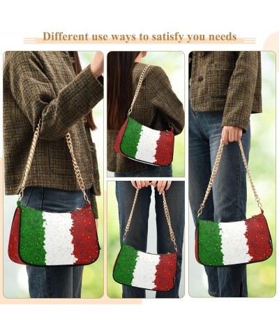 Italy Flag Colorful Stripes Purse Cute Evening Hobo Bag Womens Small Handbags Chain Small Shoulder Bag Italy Flag Colorful St...