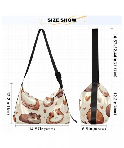 Unisex Shoulder Bag Crossbody Handbag Cute-guinea-pig Women Casual Hobo Bag Lightweight PU Leather Tote $19.32 Crossbody Bags