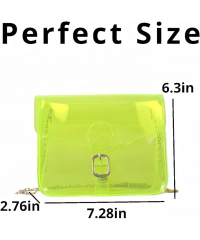 CutColorful Jelly Clear Bag for Stadium Events Crossbody Bag for Women Small Purse for Travel Work Concerts Festival (Red) Bl...