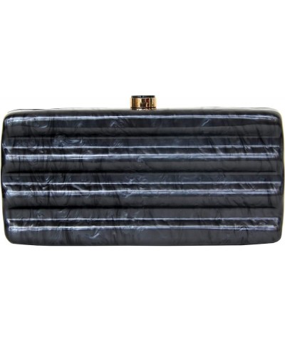 Women Acrylic Clutch Purse Marbled Evening Shoulder Bag for Wedding Cocktail Party Prom 0-black $10.80 Evening Bags