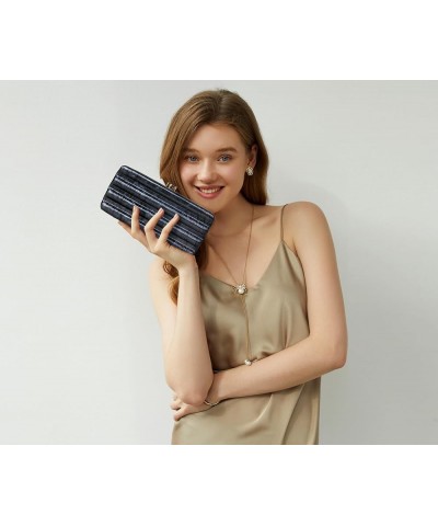 Women Acrylic Clutch Purse Marbled Evening Shoulder Bag for Wedding Cocktail Party Prom 0-black $10.80 Evening Bags