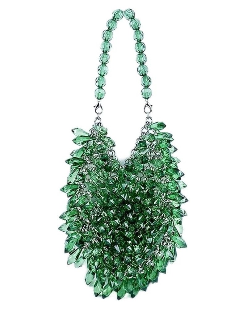 Small Sparkling Acrylic Rhinestones Beaded Evening Handbag,Formal Clutch For Women, For Wedding Party Cocktail Prom. Green $2...