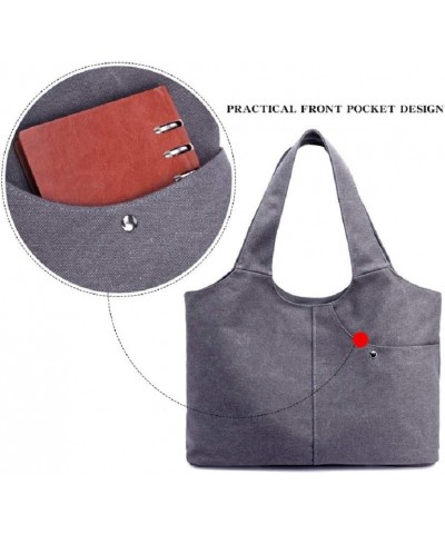 Womens Hobo Handbag Canvas Shoulder Purse Tote Bag Fashion Shopping Travel Purses White $16.19 Totes