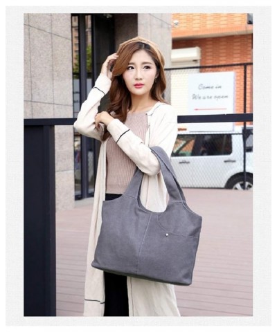 Womens Hobo Handbag Canvas Shoulder Purse Tote Bag Fashion Shopping Travel Purses White $16.19 Totes