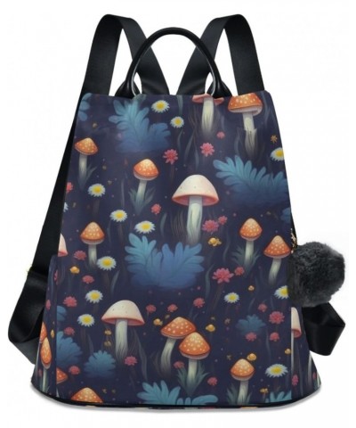 Women Backpack Anti Theft - Night Forest Mushroom, Fashion Casual Daypack Shoulder Bag Purse with Key Chain 15 inches $24.59 ...