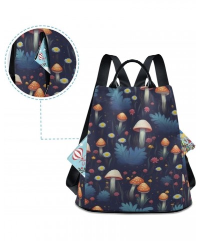 Women Backpack Anti Theft - Night Forest Mushroom, Fashion Casual Daypack Shoulder Bag Purse with Key Chain 15 inches $24.59 ...