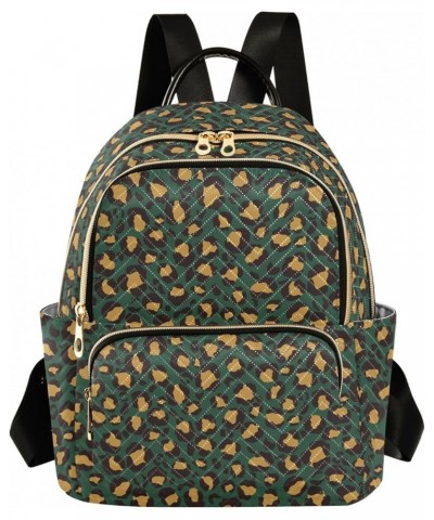 Mini Backpack Purse for Women Lightweight Girls Small Size Leopard Spots Green School Teens College Traveling Small $17.48 Ba...