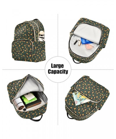 Mini Backpack Purse for Women Lightweight Girls Small Size Leopard Spots Green School Teens College Traveling Small $17.48 Ba...