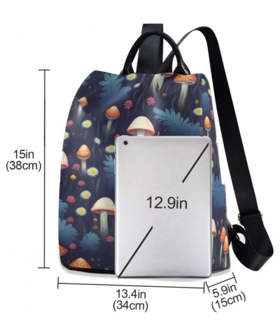 Women Backpack Anti Theft - Night Forest Mushroom, Fashion Casual Daypack Shoulder Bag Purse with Key Chain 15 inches $24.59 ...