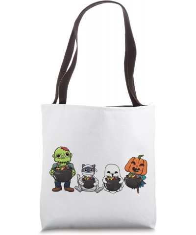 Cute Halloween spooky gang trick or treat candy cauldron Tote Bag $12.80 Totes