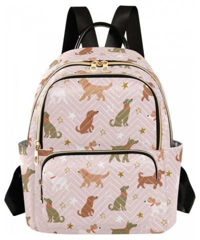 Mini Backpack for Women, Cute Dogs Stars Travel Backpack Purse for Ladies, Small Bookbag Daypack Shoulder Bag S Multi639 Medi...