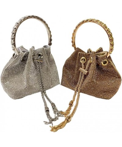 Rhinestone Hobo Bags for Women Chic Evening Handbag Sparkly Crystal Cluth Purse for Party Club Wedding A-gold $12.69 Evening ...