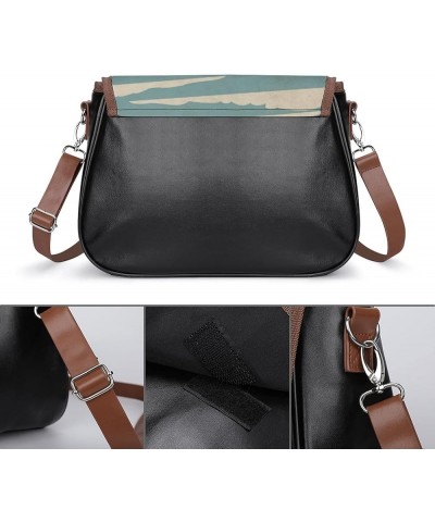 Printed Crossbody Bag Shoulder Bag PU Leather Women's Designer Satchels Jellyfish Color13 $26.39 Satchels