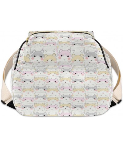 Hamster Cute Women Backpack Purse Casual Mini Back Pack Backpacks Cute Mini Backpacks Daypacks Pu Leather Bookbag Anti Theft ...