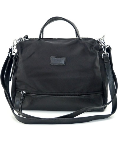 Womens Utility Oxford Nylon Black Crossbody Bag Roomy Big Capacity Ladies Purse Hobo Satchel Waterproof Totes Jet Black $17.9...