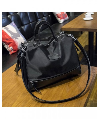 Womens Utility Oxford Nylon Black Crossbody Bag Roomy Big Capacity Ladies Purse Hobo Satchel Waterproof Totes Jet Black $17.9...