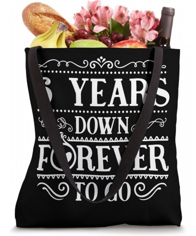 6 Years Down Forever to Go Couple 6th Wedding Anniversary Tote Bag $11.95 Totes