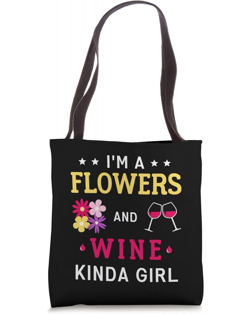 Women Flowers And Wine Plant Lover Florist Tote Bag $17.10 Totes