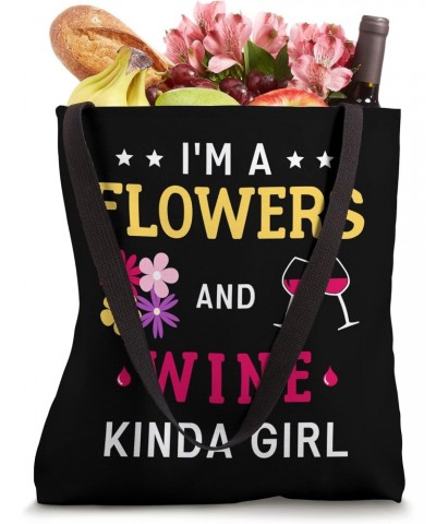 Women Flowers And Wine Plant Lover Florist Tote Bag $17.10 Totes