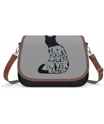 Black Cat Art Messenger Bag Casual Crossbody Shoulder Bags Lightweight Waterproof Fashion Purse for Women $19.68 Shoulder Bags