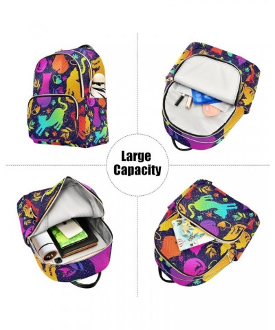 Small Backpack for Women Travel Bag Cute Cats Grunge Daypack Purse Fashion Shoulder Bag Rucksack Small A271 $12.22 Backpacks