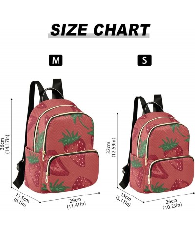 Sliced Strawberries Fashion Travel Backpack for Women Multi Pockets Lightweight Purse for Women-M Multicolor Medium $14.70 Ba...