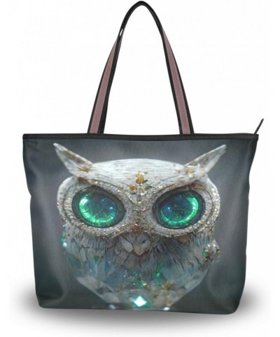 Womens Tote Bag, Magical Owl Bird Ladies Zip Shoulder Handbags $13.91 Shoulder Bags