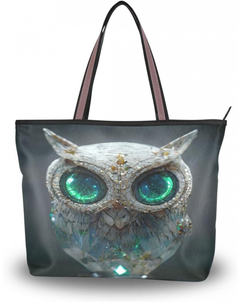 Womens Tote Bag, Magical Owl Bird Ladies Zip Shoulder Handbags $13.91 Shoulder Bags