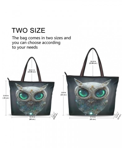 Womens Tote Bag, Magical Owl Bird Ladies Zip Shoulder Handbags $13.91 Shoulder Bags