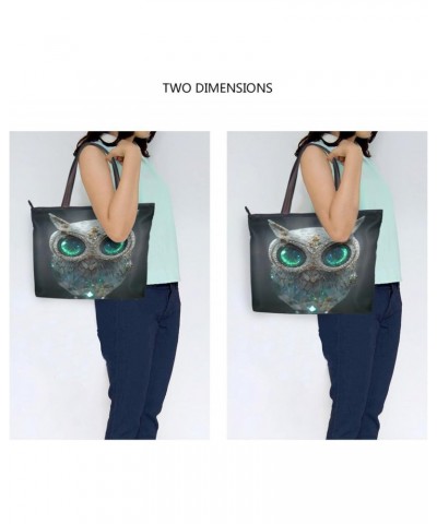 Womens Tote Bag, Magical Owl Bird Ladies Zip Shoulder Handbags $13.91 Shoulder Bags