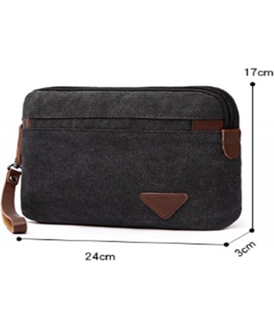 Men's Clutch Bag Men's Canvas Clutch Bag Several Colours Available 24x3x17cm (Color : Gray, Size : 24x3x17cm) 24x3x17cm Coffe...