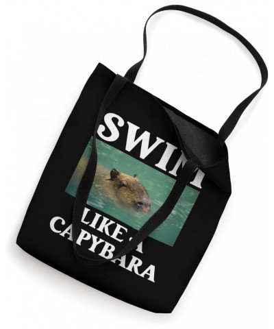 Funny Swimming Swim Capybara Design Tote Bag $14.04 Totes