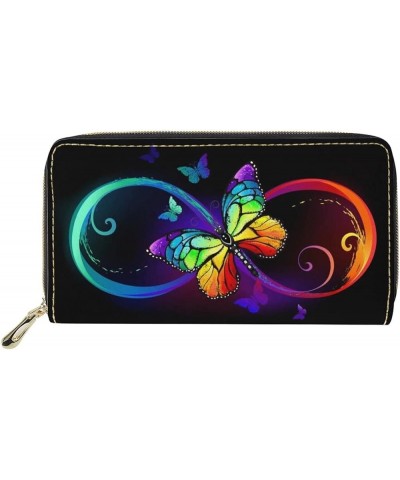 Long Wallet for Women Large Capacity Wallet Butterfly Flower Print Credit Card Holder PU Leather Clutch Purse Phone Wallet Co...