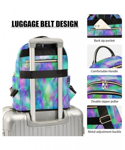 Backpack Purse for Women Abstract Liquid Tie Dye Marble Geometric Turquoise Casual Shoulder Bag Small Backpack M Medium $12.7...