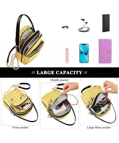 Small Crossbody Handbag for Women Mini Over Shoulder Purse with Three Zippered Pockets Durable Travel Purse Color-hf019 $14.5...