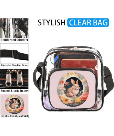 Swing Bear Stadium-Approved Clear Crossbody Bag with Colorful Print Design The Easter Bunny $9.84 Crossbody Bags